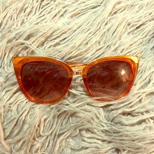 American eagle cat eye peach orange sunglasses
